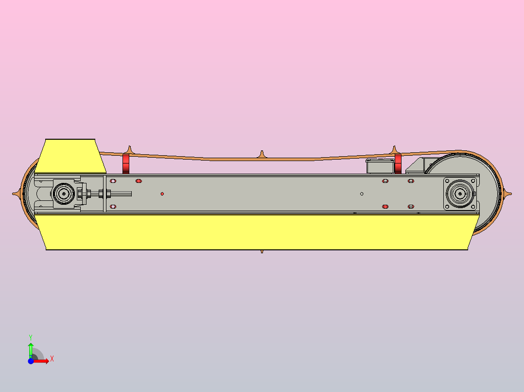带外磁选机over-band-magnetic-separator-obms-模型格式为 stp前视图