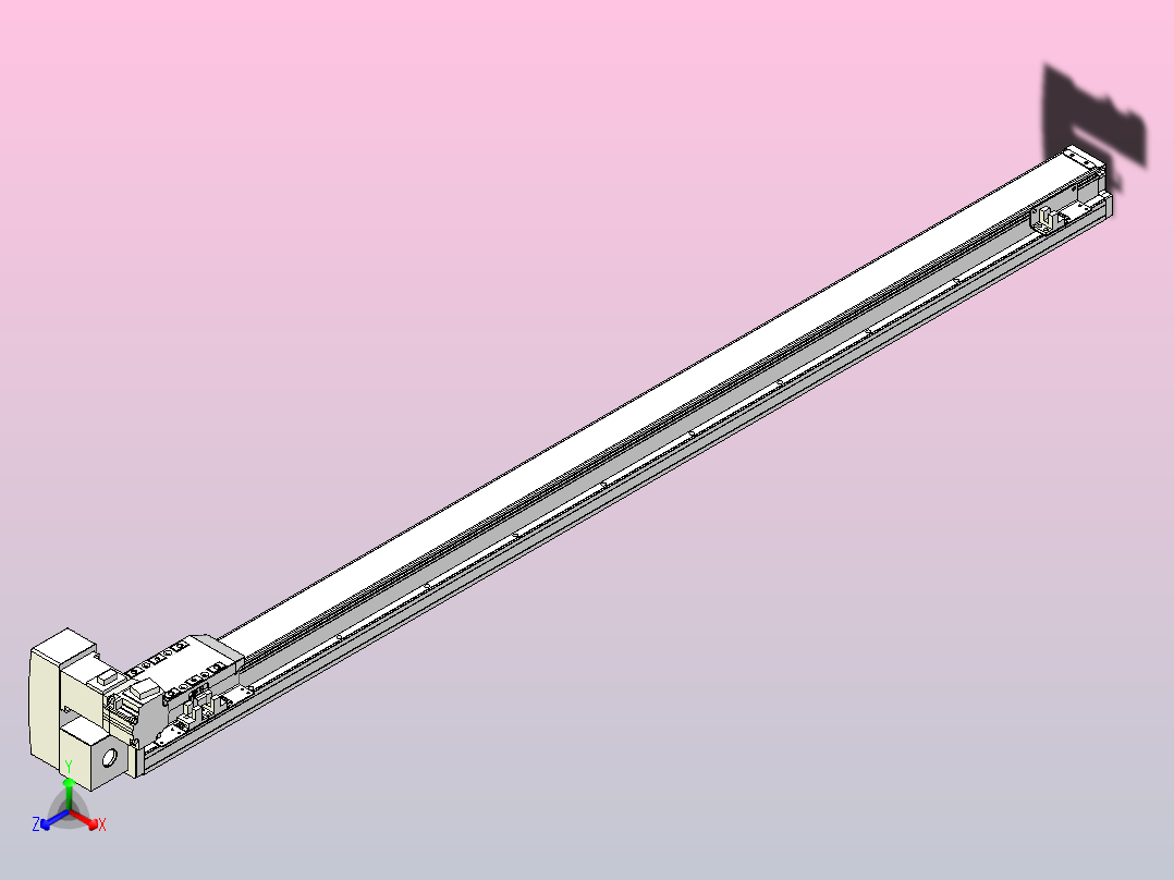 机器人皮带驱动直线轴TPA-GCB-50-P42-L950-LU-M10-N3主视图