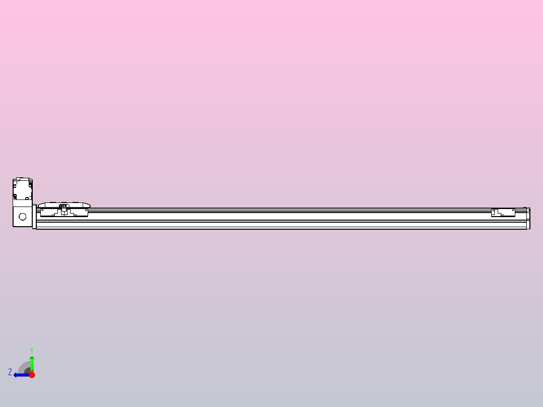 机器人皮带驱动直线轴TPA-GCB-50-P42-L950-LU-M10-N3右视图