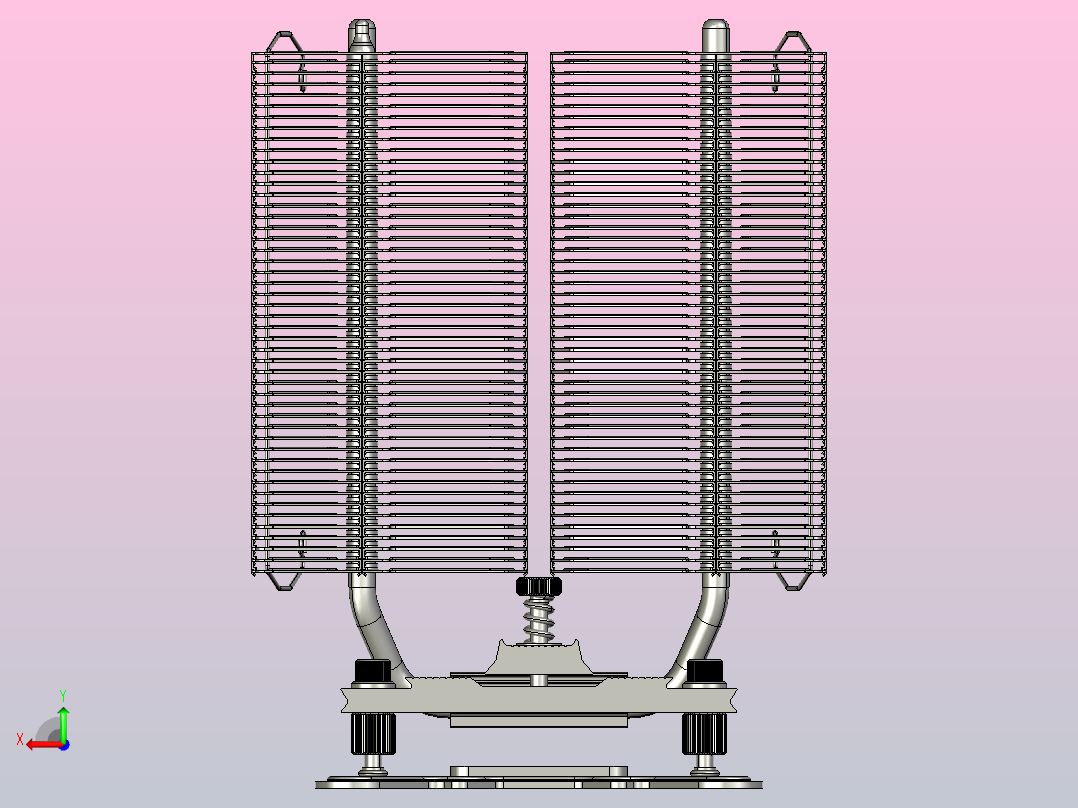 rolimatech megahalems cpu塔式冷却器后视图