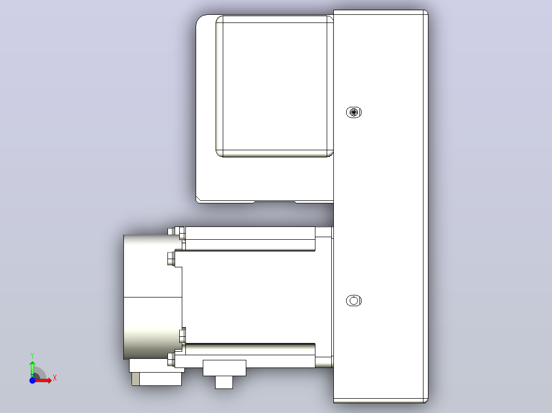 皮带直线轴半封闭可选导轨TPA-HNB-65S-90-L2600-RP-Y-P20-N3前视图