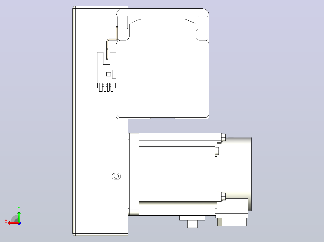 皮带直线轴半封闭可选导轨TPA-HNB-65S-90-L2600-RP-Y-P20-N3后视图