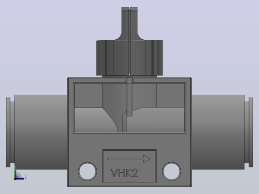 VHK系列P快速接头A快速接头二通三通手动阀[VHK2R-12F-12F]左视缩略图