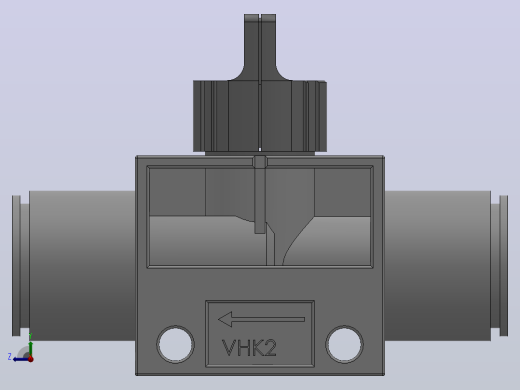 VHK系列P快速接头A快速接头二通三通手动阀[VHK2R-12F-12F]右视缩略图