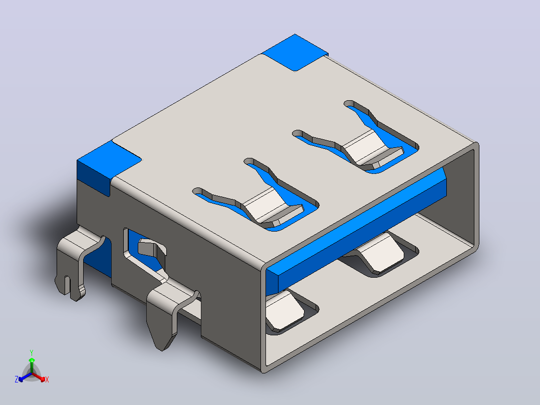usb-u-a-24ds-w 接头正等轴测图
