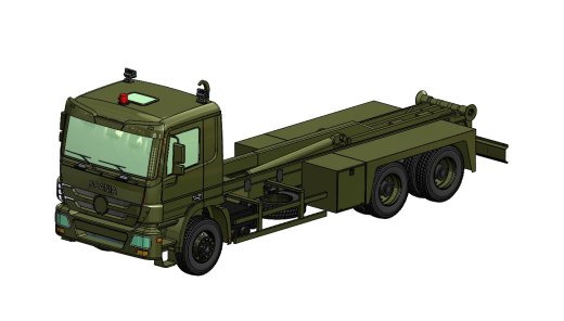钩臂式起重卡车3D图纸 Solidworks设计缩略图