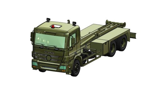 钩臂式起重卡车3D图纸 Solidworks设计缩略图