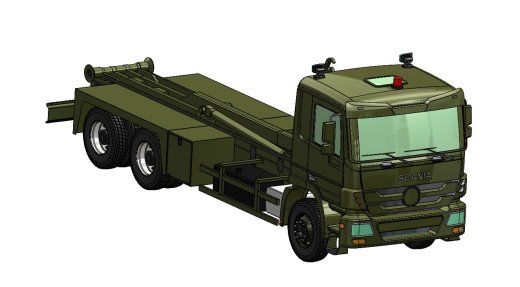 钩臂式起重卡车3D图纸 Solidworks设计缩略图