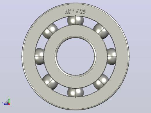 9毫米轴承SKF 629 (RS 286-7883)右视缩略图