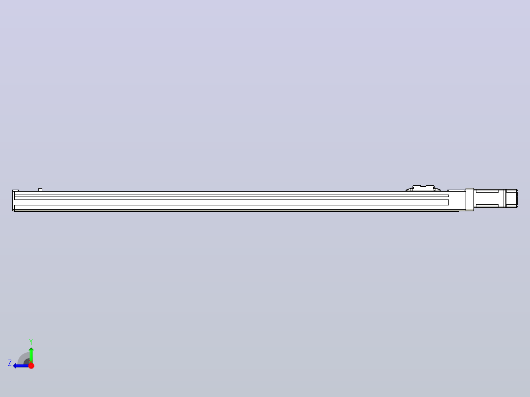 无尘螺杆滑台KCH5M-800-BC-100W-C4右视图