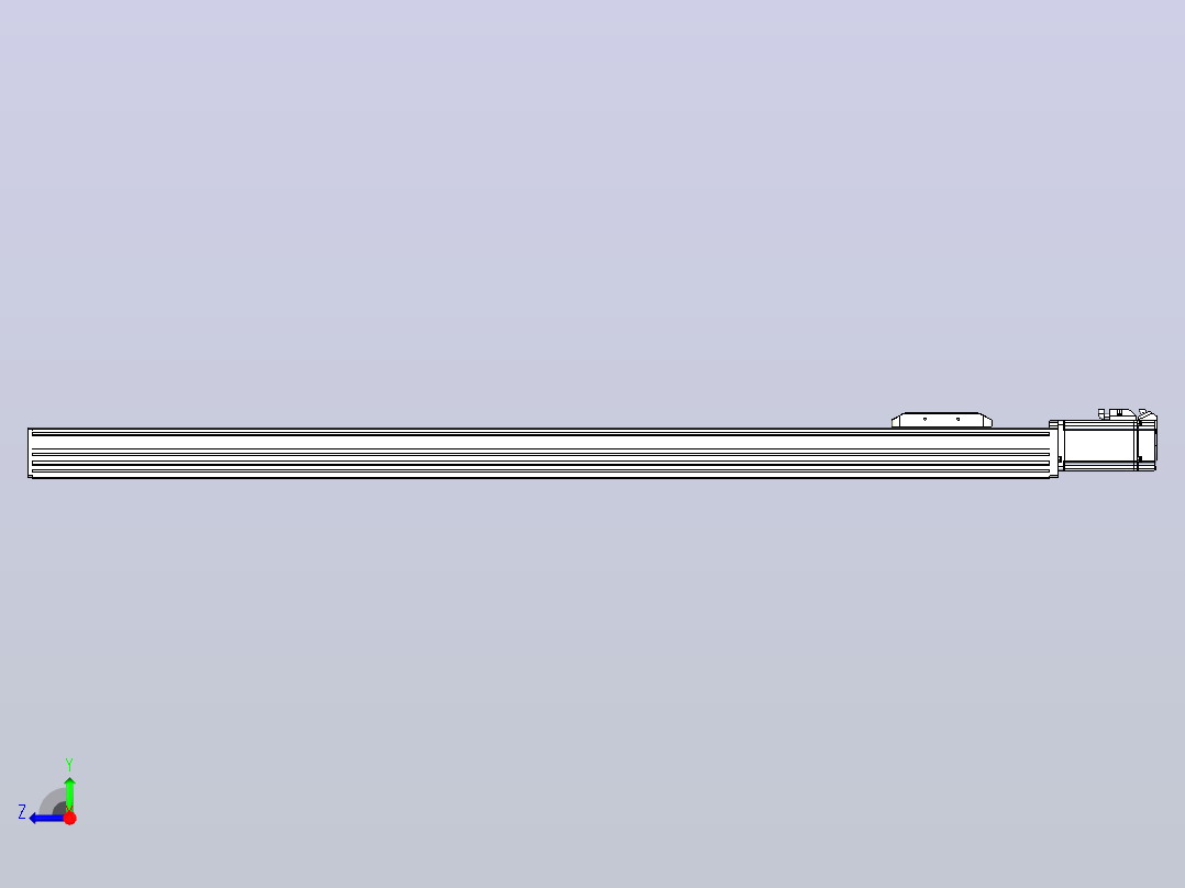滚珠丝杠直线轴带导轨全封闭TPA-HCR-85D-1610C-L1000-M-Y-P20-N3右视图