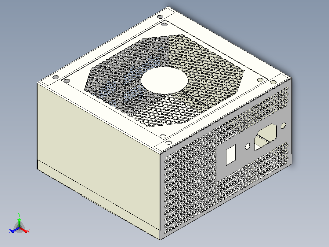 PSU 电源供应器正等轴测图