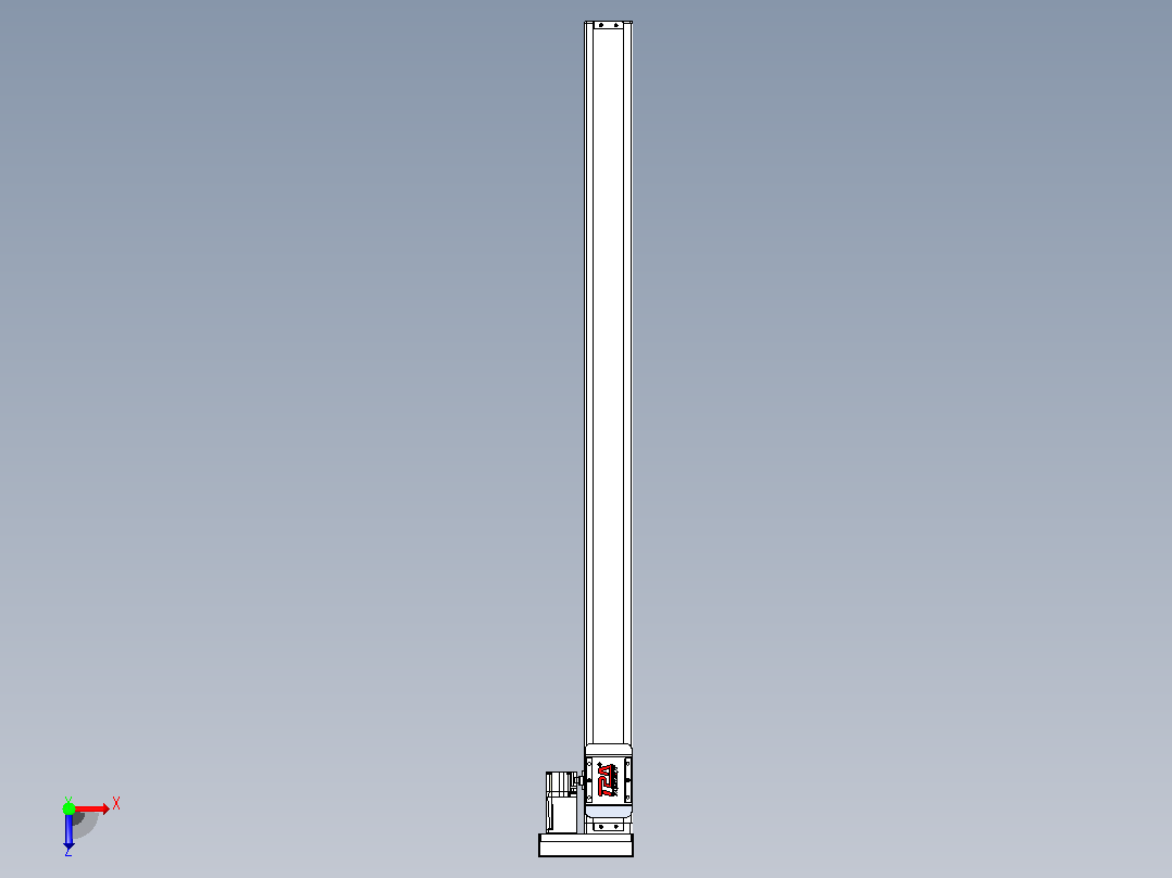 滚珠丝杠直线轴带导轨全封闭TPA-HCR-65S-1610C-L950-ML-C-P10-N3俯视图