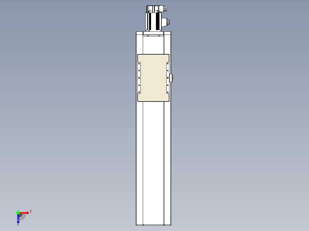 滚珠丝杠直线轴带导轨全封闭TPA-HCR-220D-3210C-L750-M-C-P1K-N3俯视图