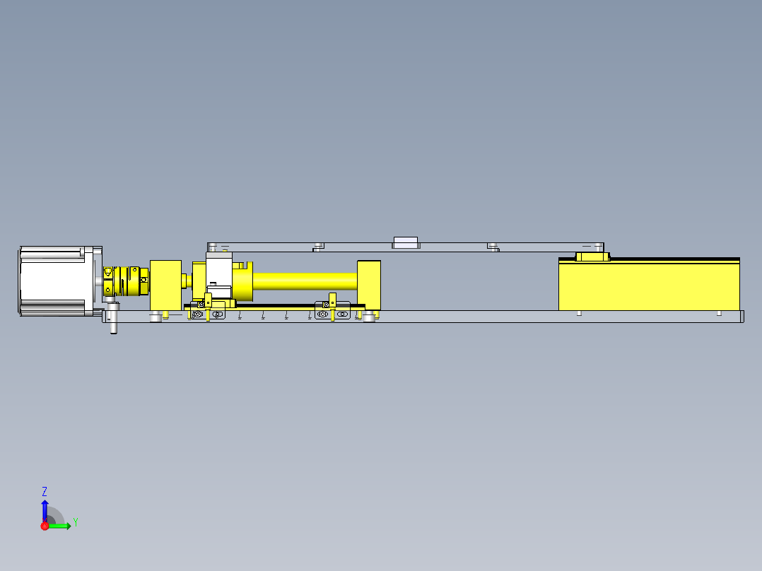 自动切割组件右视图