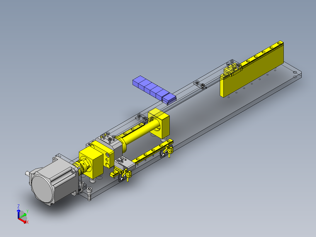 自动切割组件正等轴测图