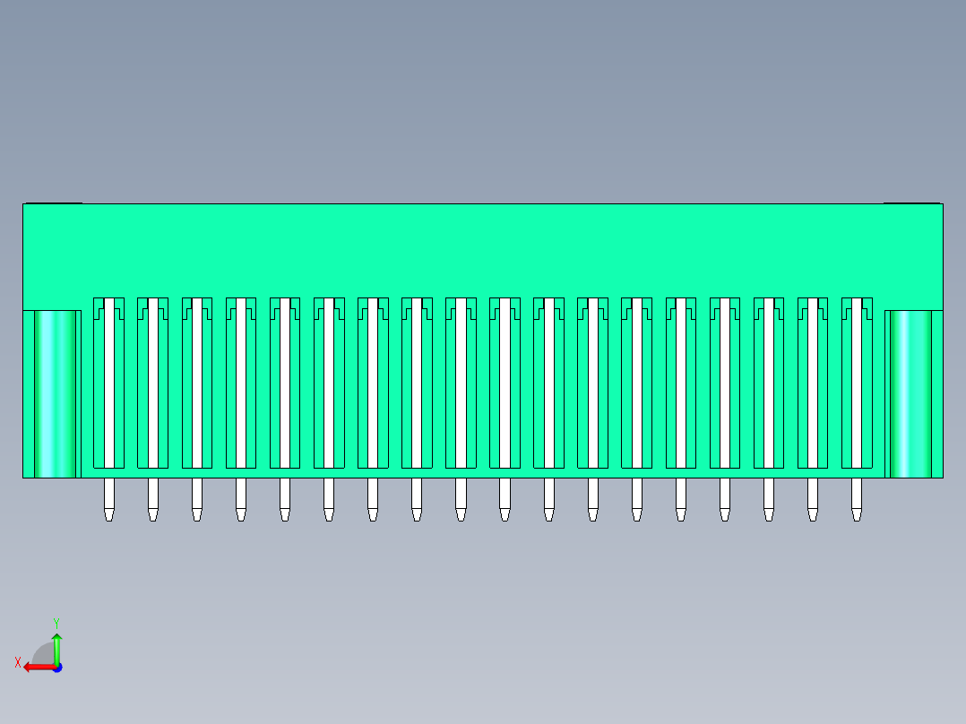 DEGSON 15EDG（公头） 3.5mm 螺钉锁紧，插拔式接线端子 FullPack-15EDGVHM-3.5-36P-14-00AH后视图