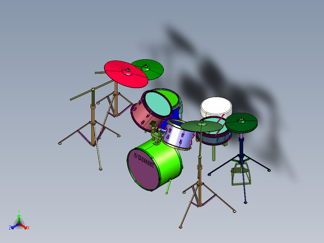 便携式静音架子鼓