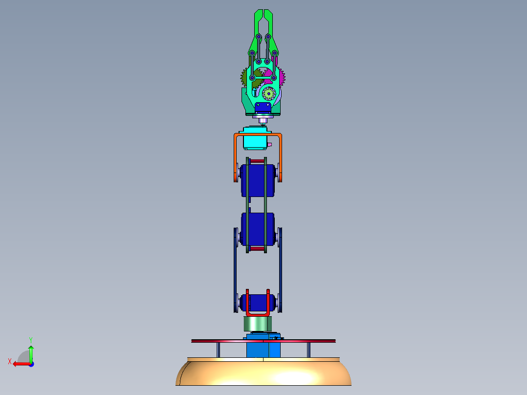 开源6DOF机械臂后视图