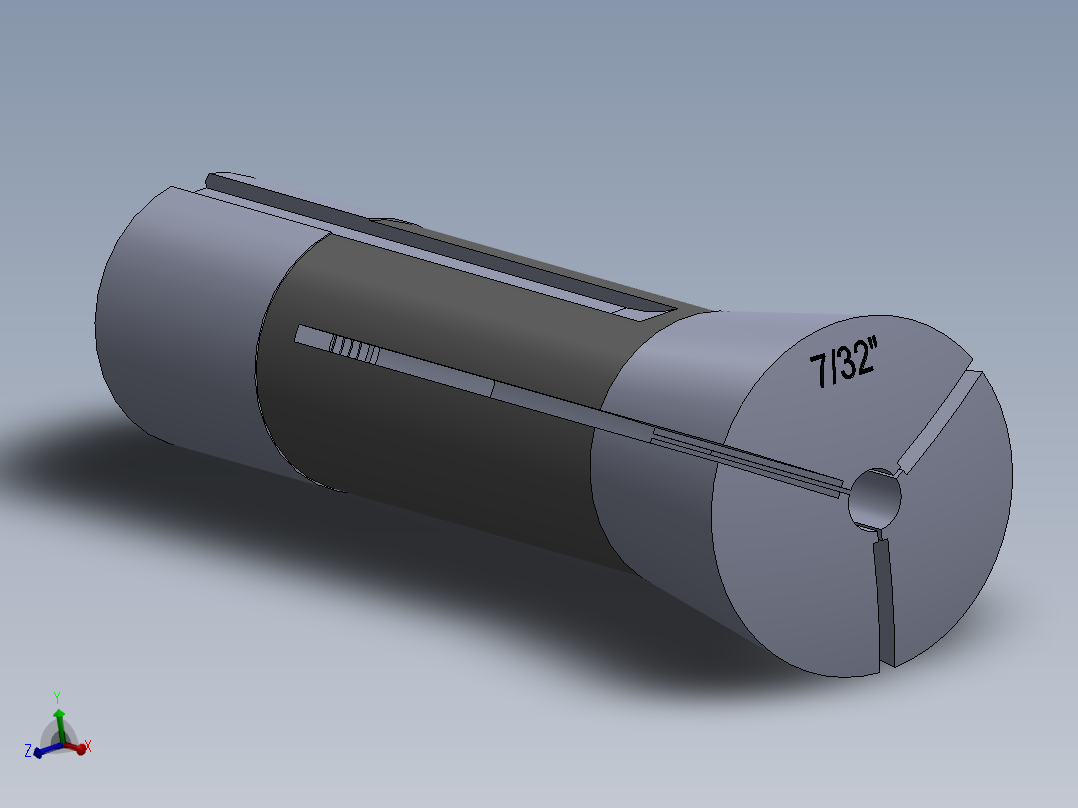 R8-夹头组-R8 COLLET 0.219.SLDPRT主视图