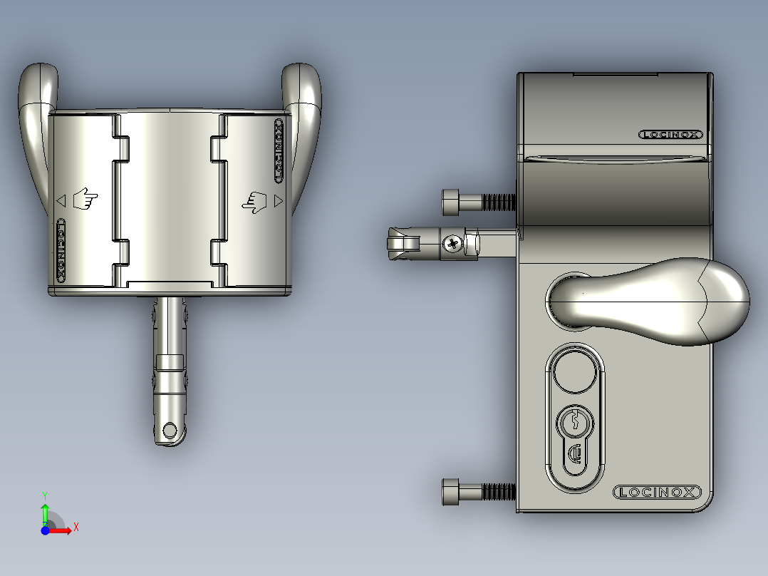 2款表面安装机械密码锁前视图
