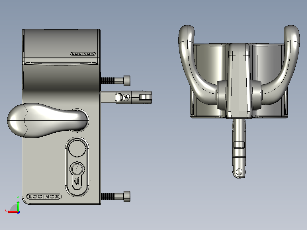 2款表面安装机械密码锁后视图