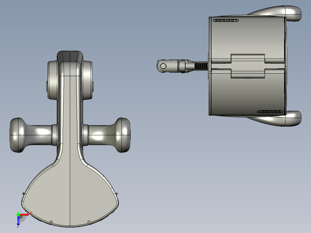 2款表面安装机械密码锁俯视图