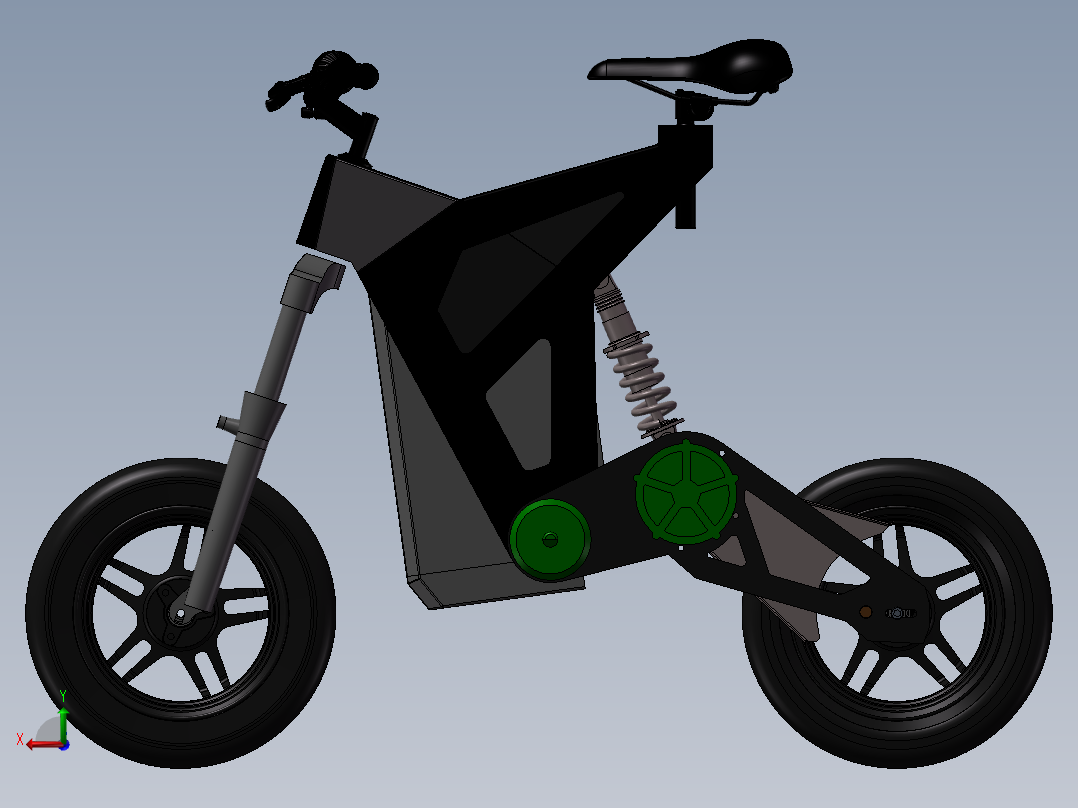 Exo电动两轮车后视图