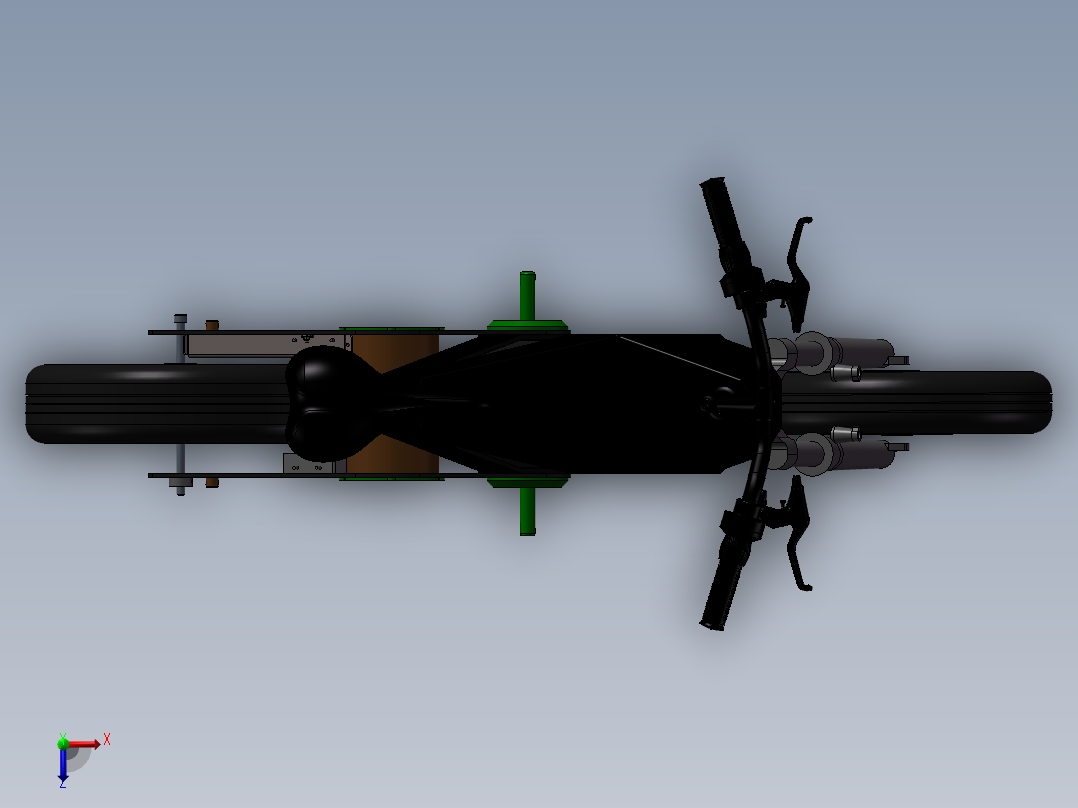 Exo电动两轮车俯视图