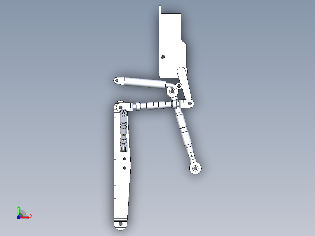 三点悬挂装配前视图