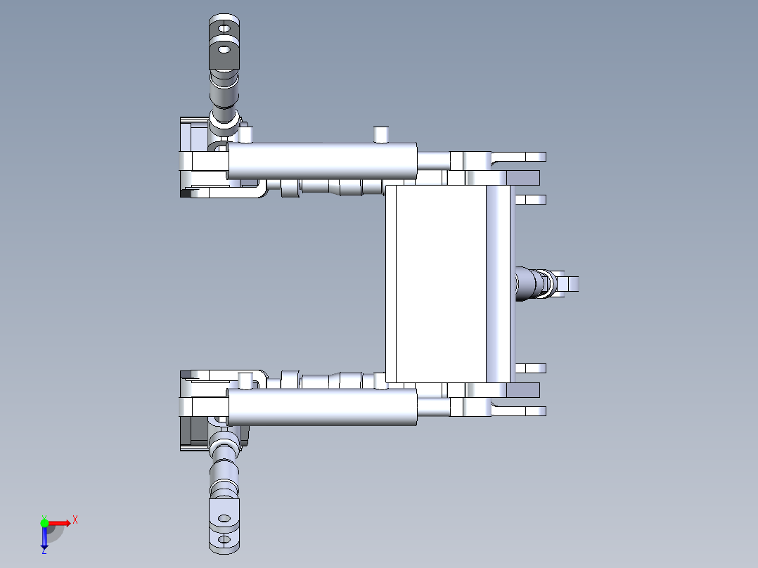 三点悬挂装配俯视图