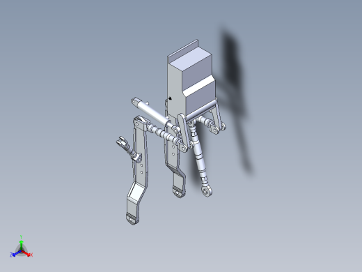三点悬挂装配正等轴测缩略图