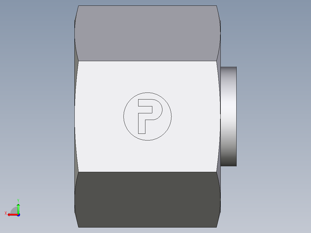 卡套式工业通用硬管接头EO_Blanking_plug_with_nut_for_cones_VKAM14SCF后视图