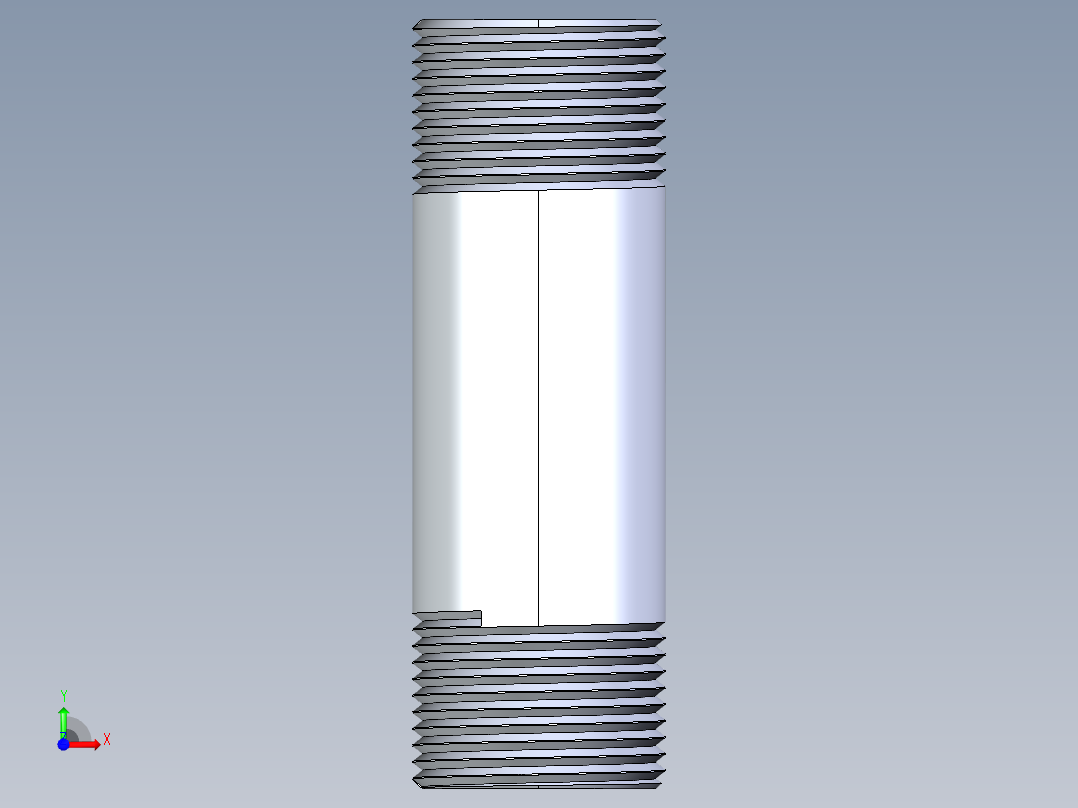 聚氯乙烯配件33-Sch80_Nipple_MPTxMPT_861-136_1in x 4in前视图