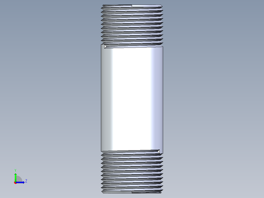 聚氯乙烯配件33-Sch80_Nipple_MPTxMPT_861-136_1in x 4in左视图