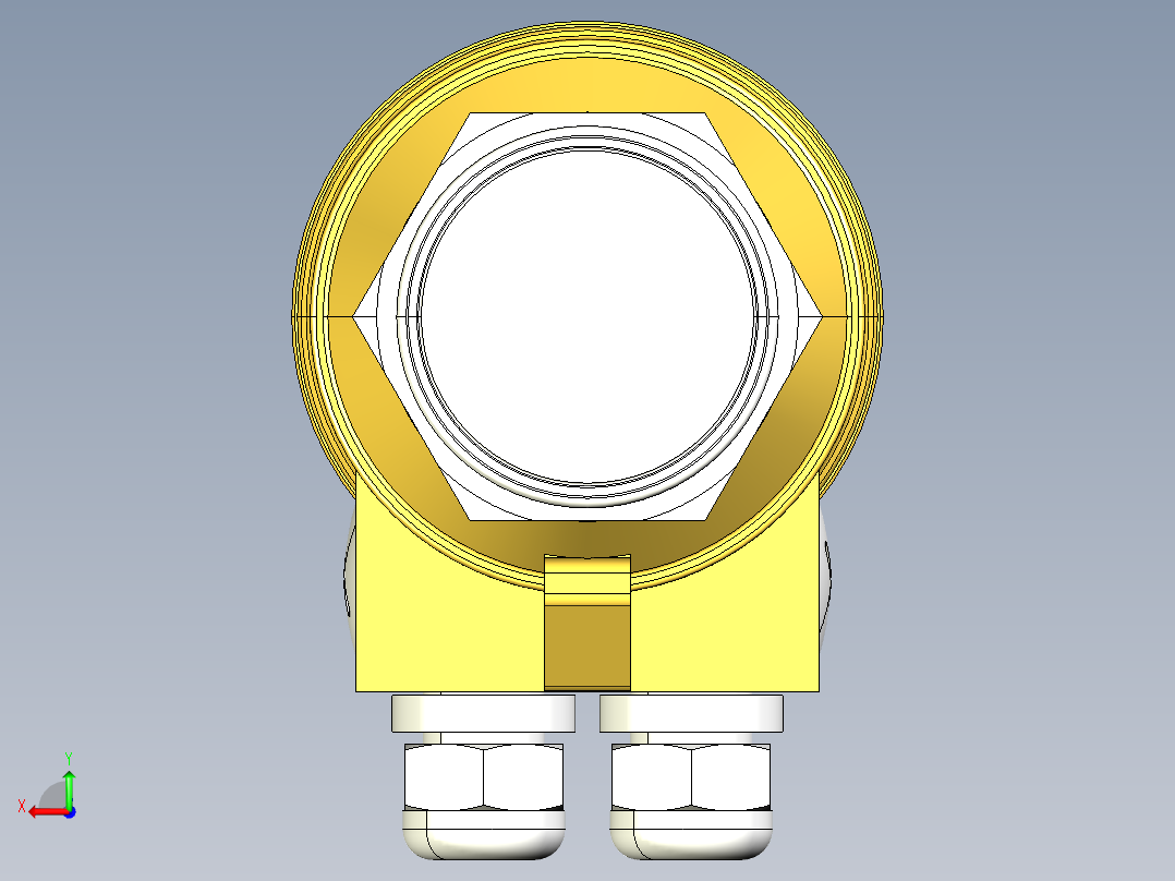 超声波设备TRANSMITTER-RANGE-6m-19.7ft-PVDF-BODY-4-20mA-2-WIRE-NPT-THREAD后视图