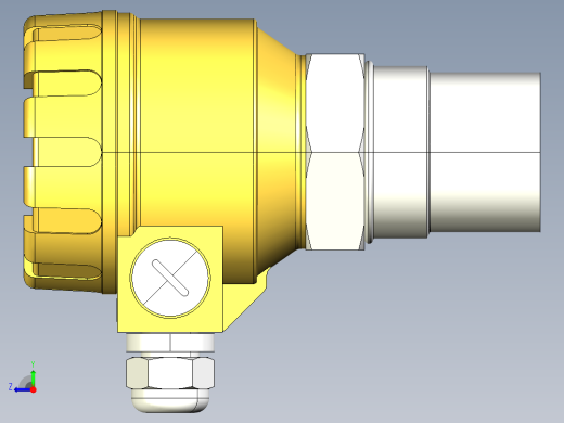 超声波设备TRANSMITTER-RANGE-6m-19.7ft-PVDF-BODY-4-20mA-2-WIRE-NPT-THREAD右视缩略图