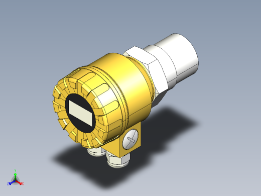 超声波设备TRANSMITTER-RANGE-6m-19.7ft-PVDF-BODY-4-20mA-2-WIRE-NPT-THREAD正等轴测缩略图