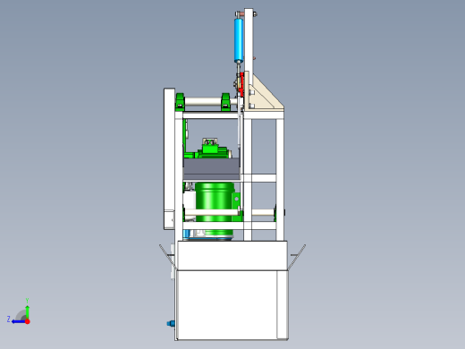 钢筋弯曲折断机3D数模图纸 Solidworks设计 附x_t格式右视缩略图