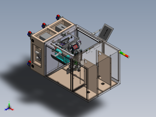 电源组装总装配正等轴测缩略图
