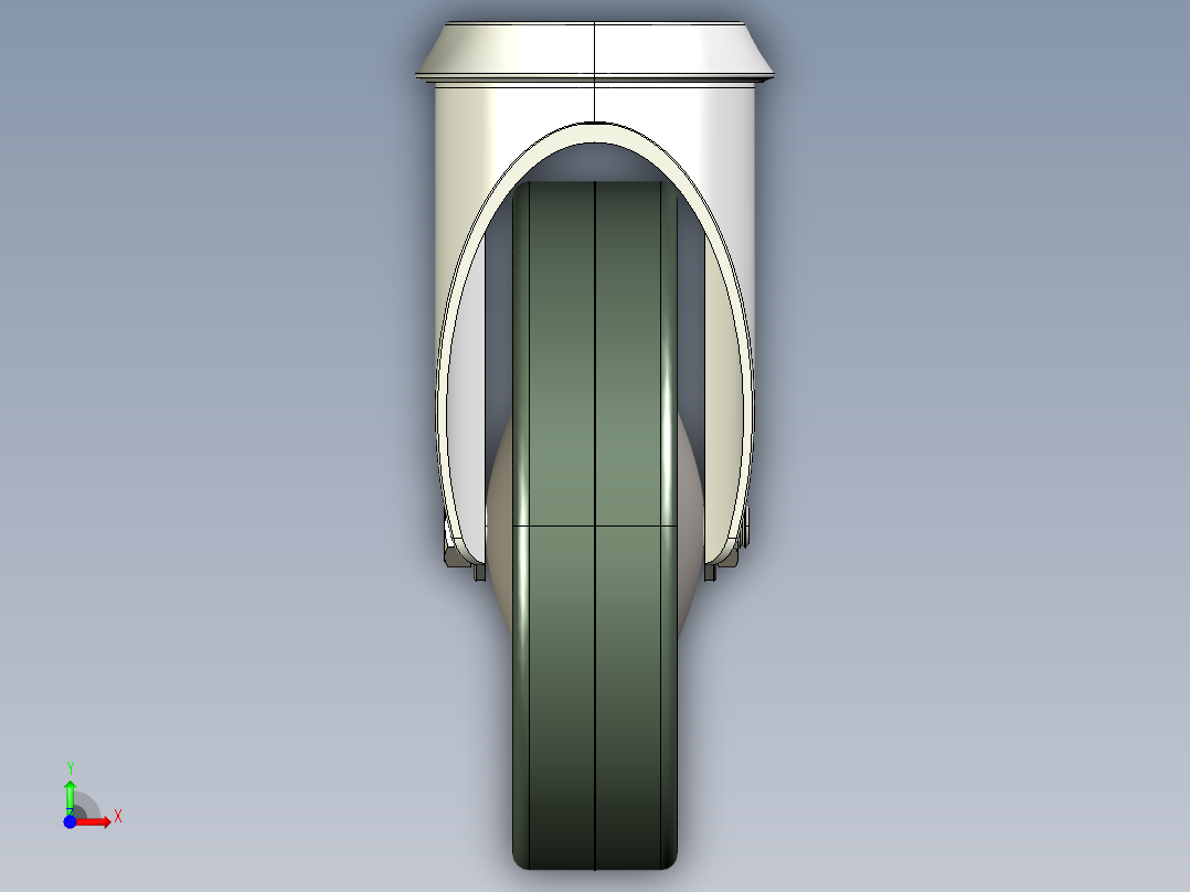 型材-KJN 531784 125MM WHEEL前视图