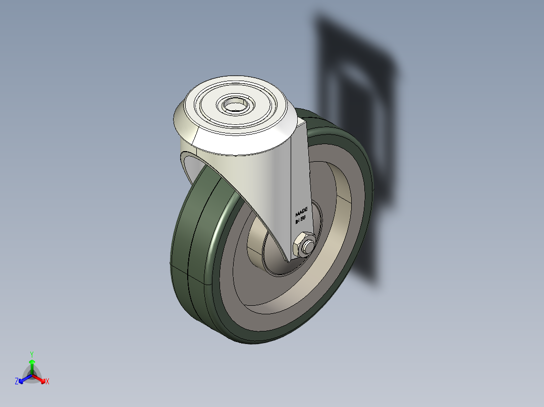 型材-KJN 531784 125MM WHEEL正等轴测图