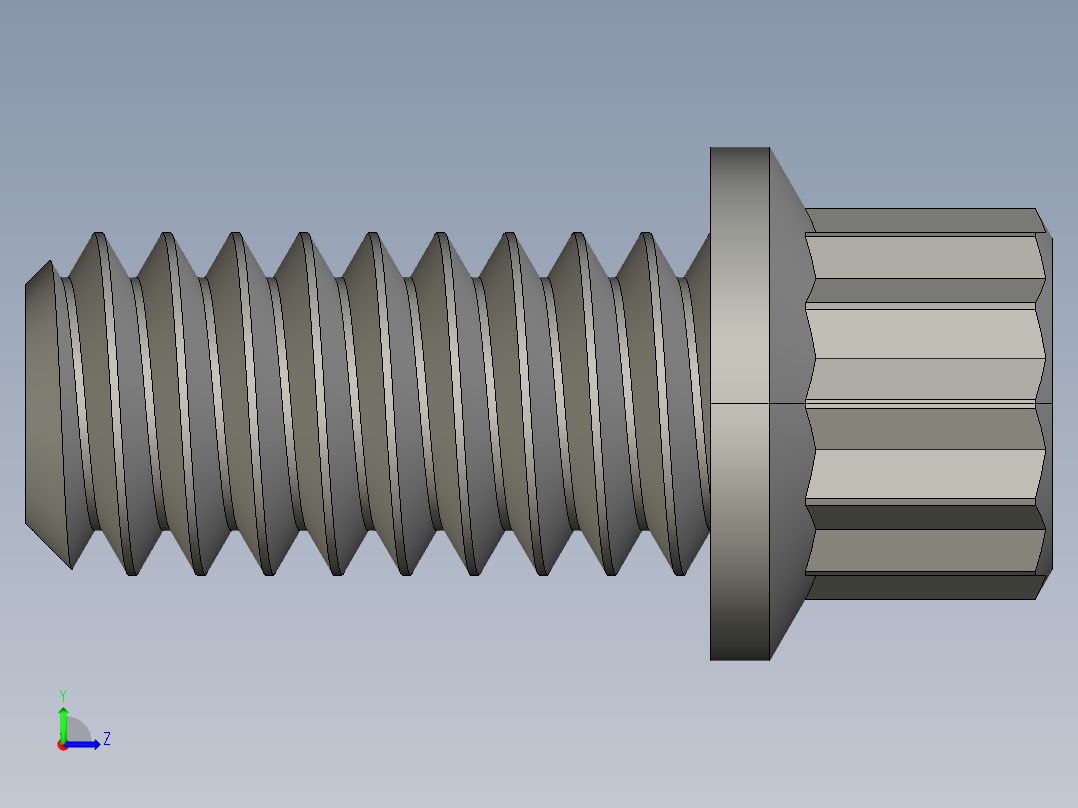 1-4in-20 0.5long 12-point screws.STEP左视图