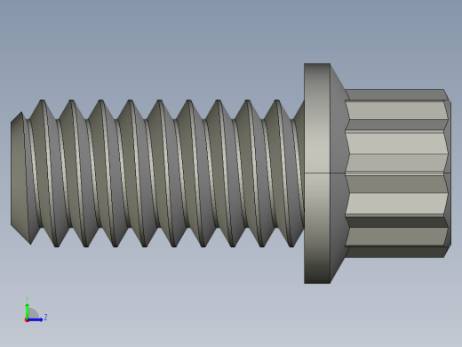 1-4in-20 0.5long 12-point screws.STEP左视缩略图