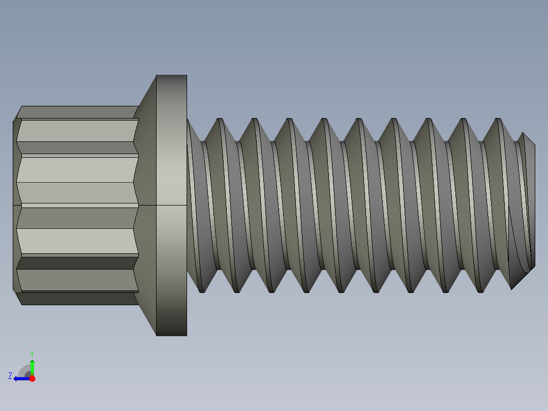 1-4in-20 0.5long 12-point screws.STEP右视图