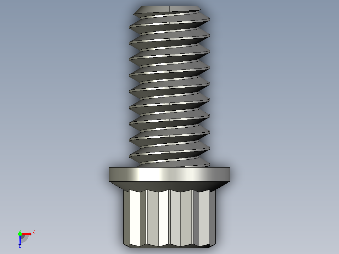 1-4in-20 0.5long 12-point screws.STEP俯视图