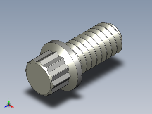 1-4in-20 0.5long 12-point screws.STEP正等轴测缩略图