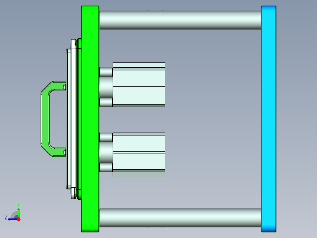 VAZ50-笔记本CNC工装夹具三维模型CNC1右视图