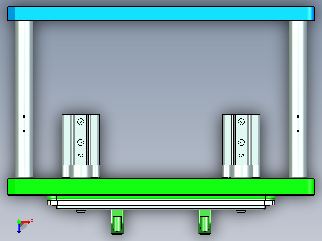 VAZ50-笔记本CNC工装夹具三维模型CNC1俯视图