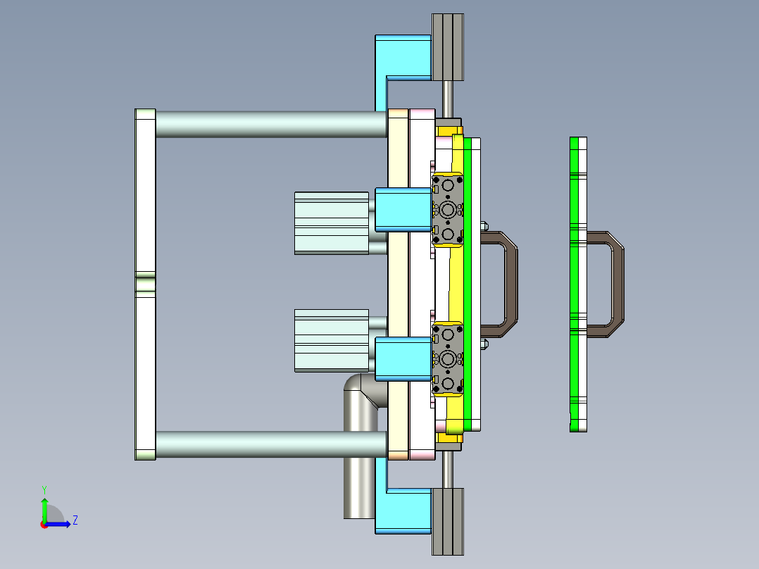 AAPB0-TRIM-笔记本CNC工装夹具三维模型CNC5左视图